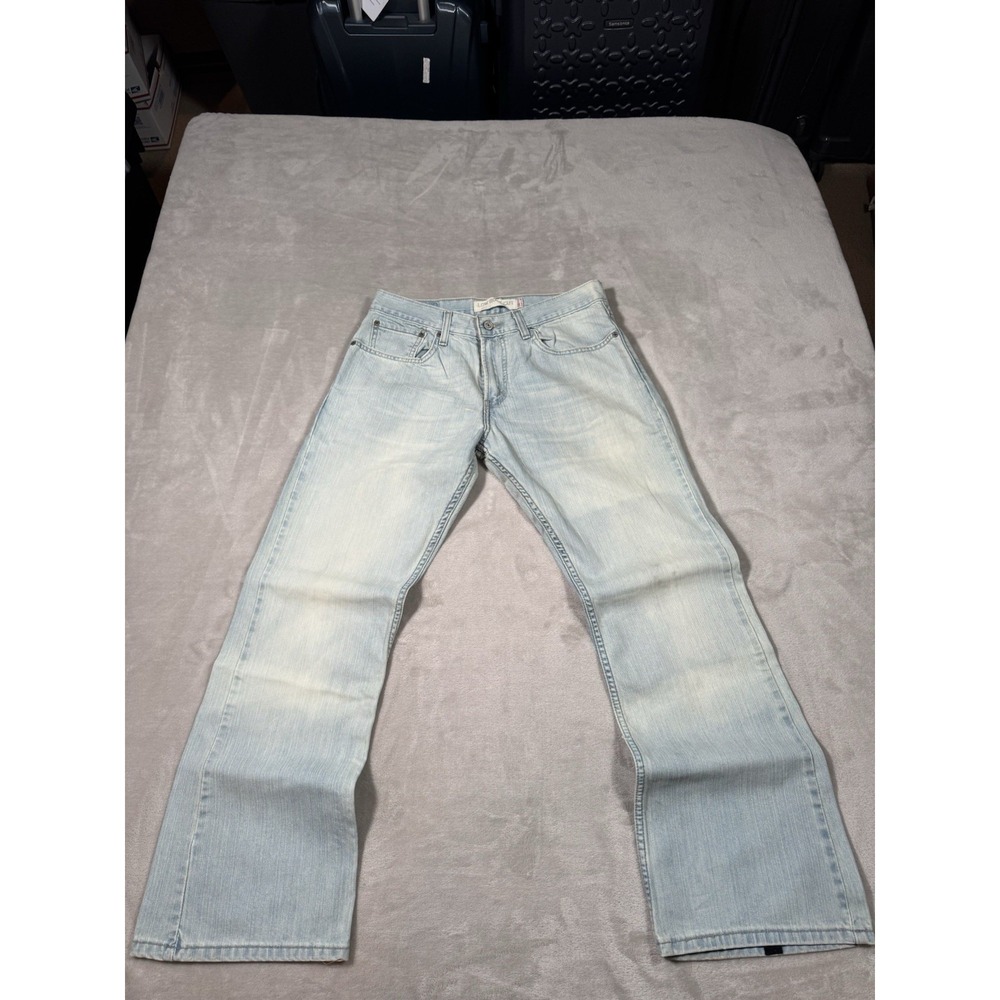 Vintage Levis 527 Low Boot Cut Jeans Size 30x28 Blue Light Wash Y2K